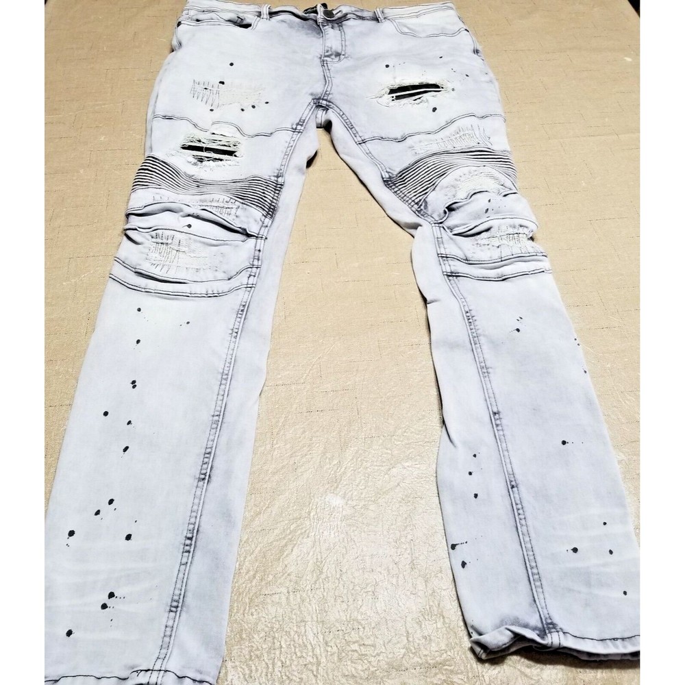 Switch Remarkable Jeans Men's 38x34 Slim Taper Fit Distress Washed